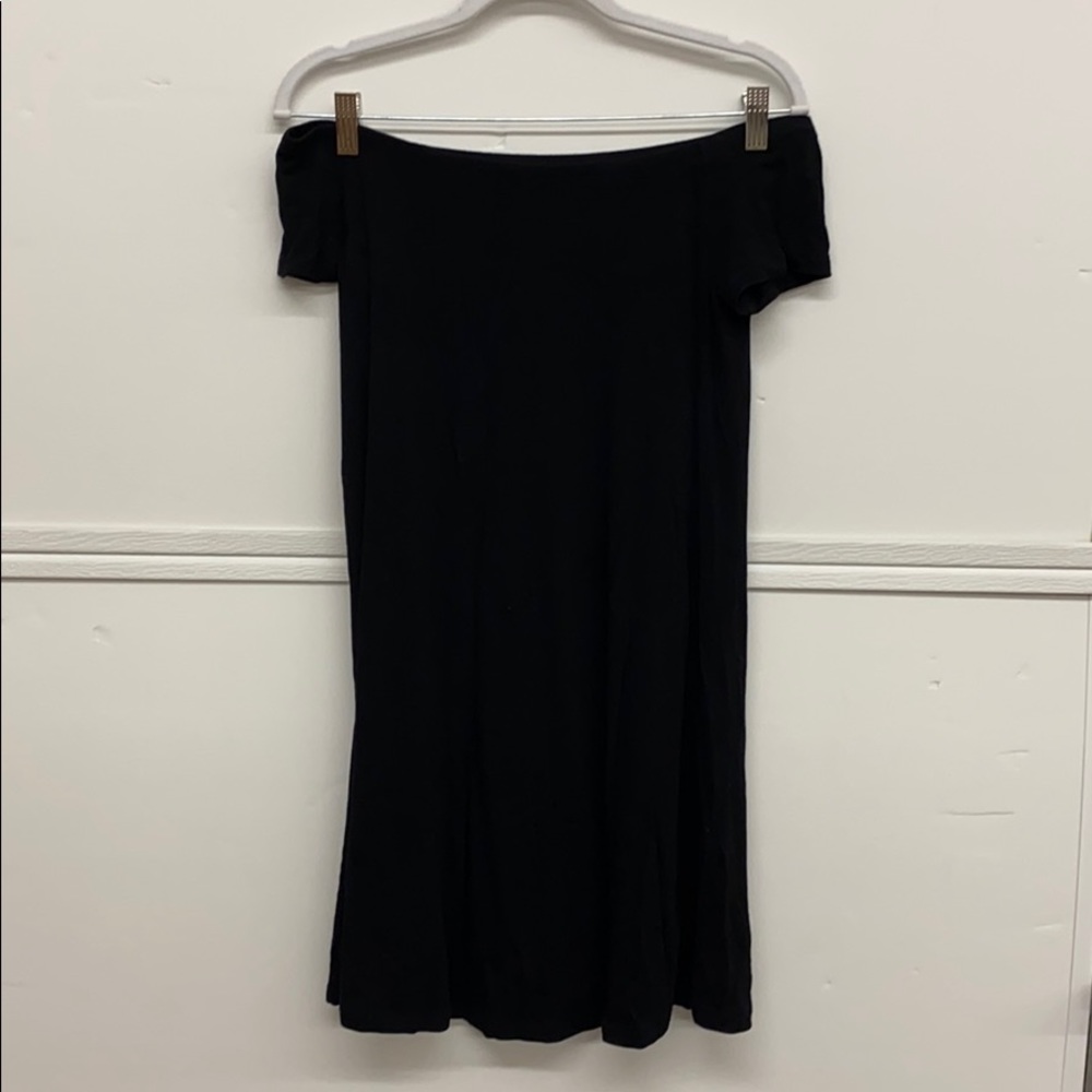 Ribbed off the shoulder dress